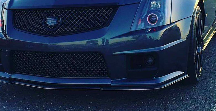 Custom Cadillac CTS  Sedan Front Lip/Splitter (2009 - 2013) - $299.00 (Part #CD-015-FA)